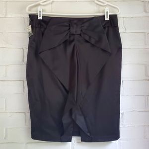 My Michelle Black Pencil Skirt With Bow Detail Back Size 7